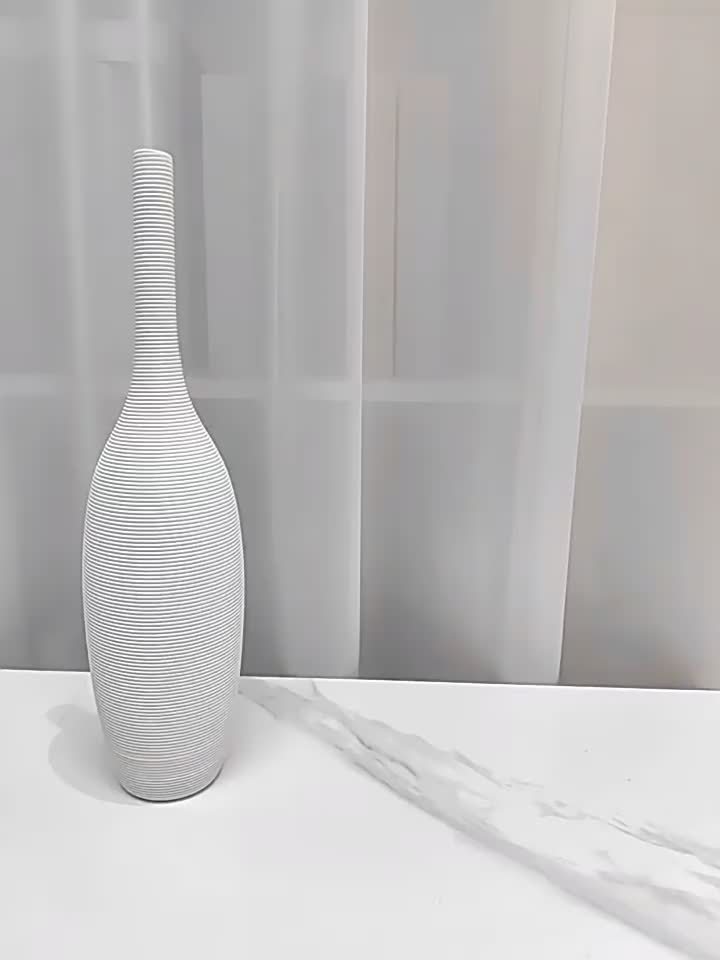 3pcs Bohemian Ceramic Vase with Striped Bell\u002FShelf Vase - Minimalist Vertical Stripes, Decorative Flower Holder Suitable for Living Room, Desk, Shelf Decor - Scandinavian Modern Decorative Vases