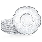 omcrikanpura Clear Crystal Vase 9.2 Inch Glass Flower Vases 4.5Inch Glass Dert Plates