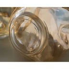 Glass Decorative Vase Modern Transparent Decorative Glass Vase - Irregular Shaped for Home Living Room and Office Desktop Decoration - Gift Vas