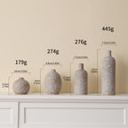 Elegant Vase Centerpiece 4pcs Modern Minimalist Ceramic Vase | Wabi-Sabi Style Neutral Tones, Cylindrical for Living Room, Dining Table, Entryway - Home Decor