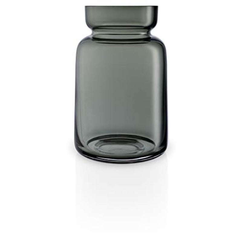 omcriSilhouette Glass Vase H8.5cm Mouth Blown Smoke Glass Dishwasher-Safe