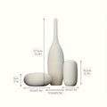 3pcs Bohemian Ceramic Vase with Striped Bell\u002FShelf Vase - Minimalist Vertical Stripes, Decorative Flower Holder Suitable for Living Room, Desk, Shelf Decor - Scandinavian Modern Decorative Vases