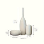 3pcs Bohemian Ceramic Vase with Striped Bell\u002FShelf Vase - Minimalist Vertical Stripes, Decorative Flower Holder Suitable for Living Room, Desk, Shelf Decor - Scandinavian Modern Decorative Vases