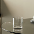 Contemporary Circular Acrylic Vase • Drop-Resistant Design • Ideal for Hydroponic Plants • Excellent Gift for Spouse • Perfect for Living Rooms, Windowsills, Offices, Desktops, Bedrooms, Kitchens