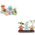 omcri4PCS Unique Small Vases for Flowers and 3PCS Glass Propagation Station