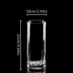 1pc • Acrylic Shatterproof • Large Diameter Transparent Vase • Straight Cylindrical Vase for Displaying Flowers