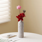 Elegant Vase Centerpiece 4pcs Modern Minimalist Ceramic Vase | Wabi-Sabi Style Neutral Tones, Cylindrical for Living Room, Dining Table, Entryway - Home Decor