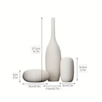 3pcs Bohemian Ceramic Vase with Striped Bell\u002FShelf Vase - Minimalist Vertical Stripes, Decorative Flower Holder Suitable for Living Room, Desk, Shelf Decor - Scandinavian Modern Decorative Vases