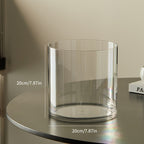 Contemporary Circular Acrylic Vase • Drop-Resistant Design • Ideal for Hydroponic Plants • Excellent Gift for Spouse • Perfect for Living Rooms, Windowsills, Offices, Desktops, Bedrooms, Kitchens