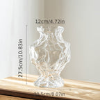 Elegant Transparent Glass Vase for Hydroponic Flower Arrangements, Perfect for Decorating Your Living Room Table