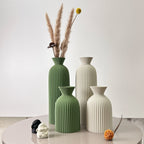 2pcs Set of Wavy Art Vases, Dried Flower Arrangement Vases, Suitable for Home Decoration Ornaments Vases, Entrance Hall Decoration Vases, Office Desktop Vase Ornaments