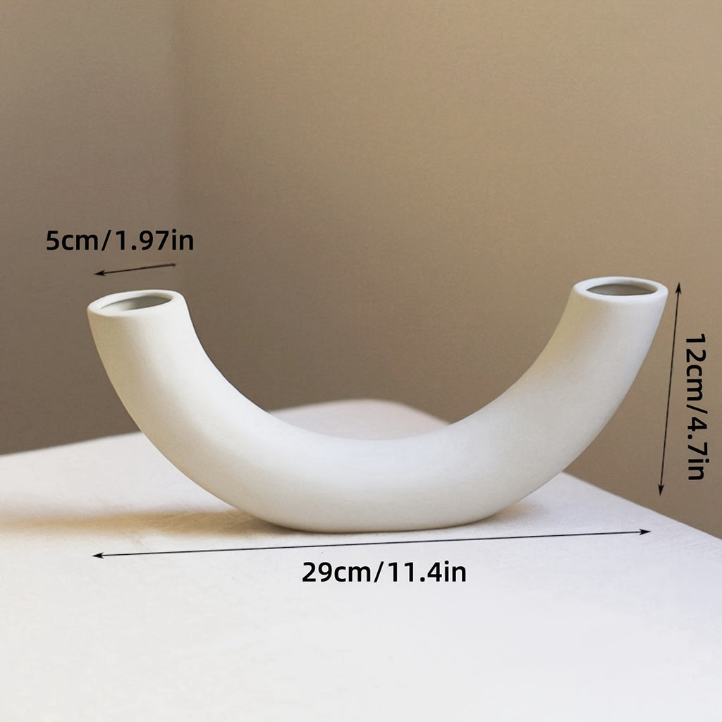 Elegant Vase Nordic Style 1pc Simple and Elegant Vase Furniture | High-End Living Room Soft Decoration Creative Accent