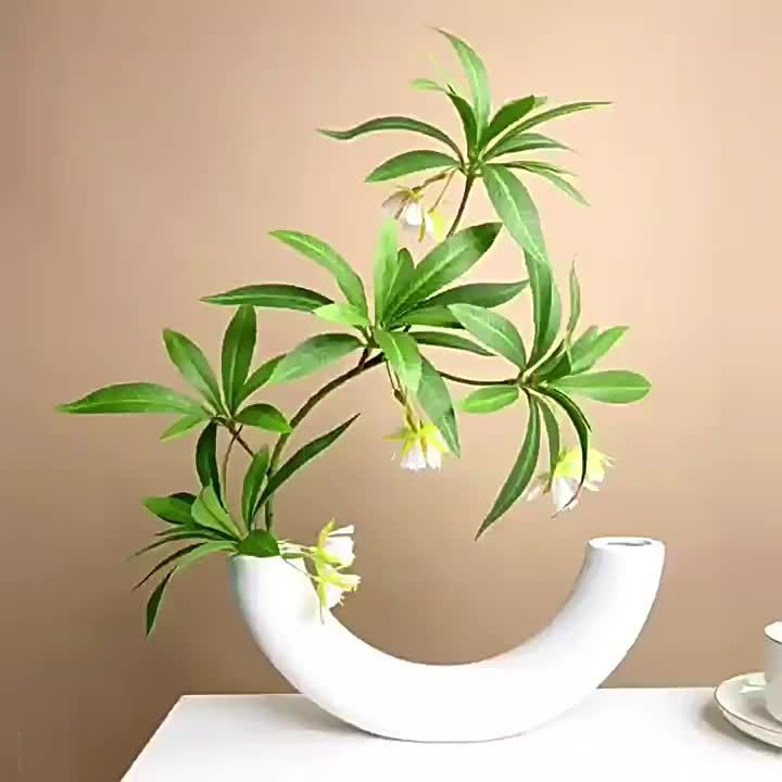 Elegant Vase Nordic Style 1pc Simple and Elegant Vase Furniture | High-End Living Room Soft Decoration Creative Accent