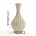1pc Modern Geometric Vase - Shatterproof Hydroponic Plant Pot With Vertical Stripes Pattern - Durable Lightweight Plastic Suitable For Indoor\u002Foutdoor Decoration - Easy-to-clean Modern Centerpiece For Living Rooms, Offices, And Event Venues