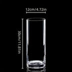 1pc • Acrylic Shatterproof • Large Diameter Transparent Vase • Straight Cylindrical Vase for Displaying Flowers