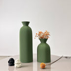 2pcs Set of Wavy Art Vases, Dried Flower Arrangement Vases, Suitable for Home Decoration Ornaments Vases, Entrance Hall Decoration Vases, Office Desktop Vase Ornaments