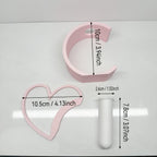 2pcs Heart Shaped Hollow Vase - Hollow Heart Design Plastic Vase Suitable for Small Bouquets, Roses, Tulips, Tabletop Centerpiece for Decor, Wedding,, for Table Centerpiece, Hollow Vase for Floral Arrangements