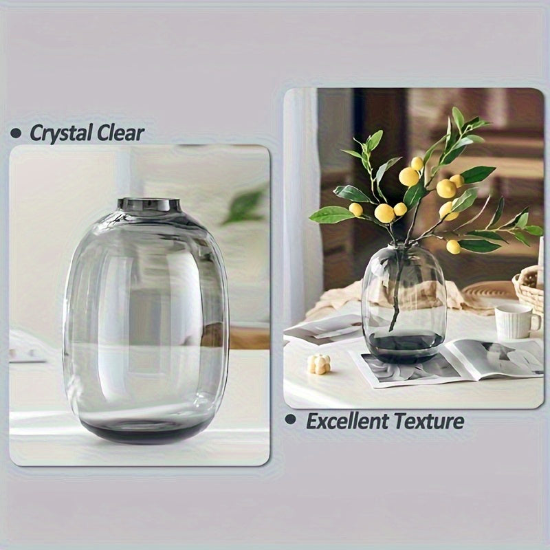 A Glass Vase - a Contemporary And Minimalist Piece for Dining Or Coffee Tables - Serves As a Stylish Home Accent, Perfect for Living Rooms, Offices, Wedding Setups, And Restaurant Decor. It Features a Chic Design And Robust Construction